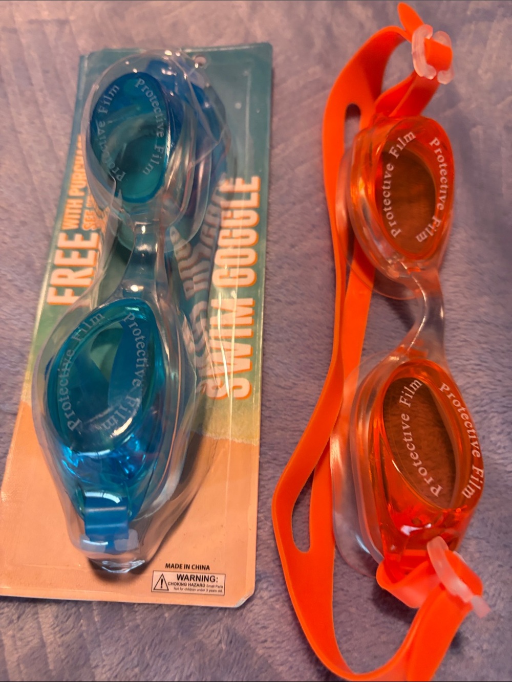 ZeroXposur Orange and Clear Swim Goggles Bundle